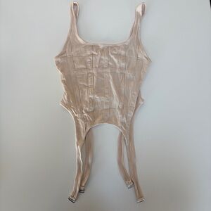 astonishing power nude corset crop top